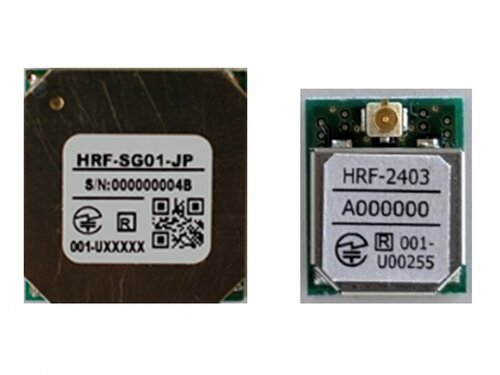 弊社製無線モジュールHRF-SG01（920MHz）、HRF-2403（2.4GHz）